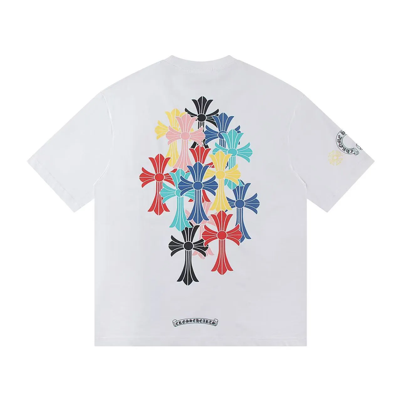 🅿️160 Style: 2025 new Croix Heart short-sleeved T-shirt Material: High version 300g double yarn combed cotton Size: S～XL Color: White Style number: Z005